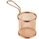 APS Germany APS 40603 Fry Basket, 3 1/2" Diameter Snackholder, Stainless Steel Gold Finish - 1/Case 1 image