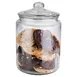 APS Germany APS 82253 Glass Storage Jar 203 oz 7-7/8" Dia x 11-7/8" H with PE Seal Lid - 2/Case 1 image