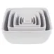 APS Germany APS 83409 - 7.5" x 7.5" x 3.6" White Melamine Bowl, 1 Quart, Dishwasher Safe - 5/Case 2 image