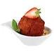 APS Germany APS 84452 - White Melamine Bowl, 2.1 oz, 4-5/8" L x 3" W x 1-1/4" H, Safe - 24/Case 1 image