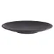 APS Germany APS 85064 Black Melamine Plate, 10-1/4" dia x 1-1/8" H, Ribbed Soft Matte Finish - 6/Case 1 image