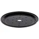 APS Germany APS 85230 Frida Round Serving Tray, 10" Diameter Black Bowl with Drip Tray - Set 1 image