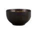 Libbey BF-3 - 17 oz Ceramic Bowl, 4" Dia x 2-3/8" Foot, Turquoise Dark Brown Rim, Hakone™ - 12/Case 1 image