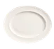 Libbey BW-1120 - Oval Platter 11-1/8" x 8-3/4", Bright White Porcelain, Medium Rim - 12/Case 1 image
