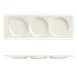 Libbey BW-3333 Compartment Tray, 13" x 4-5/8" Porcelain White, 3 1‑oz 3" Wells - 12/Case 1 image