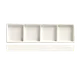 Libbey BW-4444 4‑Compartment Tray, 10.625" x 3.25", Bright White Porcelain, 2.25 oz Wells - 12/Case 1 image