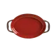 Libbey CBC-002 - Oval Roasting Pan, 11 oz (10" x 5-5/8"), Chili Ceramic 350°F - 12/Case 1 image
