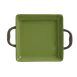 Libbey CBO-001 Mini Roasting Pan, 3-1/2 oz Square, 5-1/8" x 4" Olive Ceramic 350°F - 12/Case 1 image