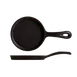 Libbey CIS-15 Round Cast Iron Skillet, 5" Diameter, Black Finish with Handle - 12/Case 1 image