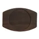 Libbey CIS-15TR - Round Wood Trivet, 7" Brown Finish, 7-7/8" L x 7" W x 1/2" H - 12/Case 1 image
