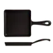 Libbey CIS-16 Square Cast Iron Sizzle Platter, 5½" x 5½" Black Finish with Handle - 12/Case 1 image