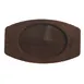 Libbey CIS-27TR Trivet - Oval Wood, Brown, 7" x 4-3/8" x 1/2", Food Safe, Hand Wash Only - 12/Case 1 image