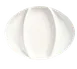 Libbey DP-11 Oval Divided Platter, 11" x 8-1/4", 3-Compartment Porcelain, Bright White - 12/Case 1 image