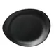 Libbey DRI-15-OME Oval Melamine Platter, 14" x 11-1/4" Onyx Black, Dishwasher Safe - 6/Case 1 image