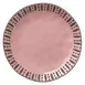 Libbey DULCET-1P - 10.625" Round Ceramic Plate Pink Lines & Dots Dishwasher/Microwave Safe - 12/Case 1 image