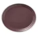 Libbey ENG-8-M Oval Mulberry Porcelain Platter, 12" x 10" x 1-1/8", No‑Chip Warranty - 12/Case 1 image