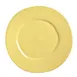 Libbey FH-500B Farmhouse China Plate, 6.375" Round Wide Rim Porcelain, Butter Yellow - 36/Case 1 image