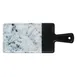 Libbey MSM-127-H Serving Board - 12" x 7" x 0.5" Melamine Tray with Marble, 5" Handle - 12/Case 1 image