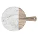 Libbey MWM-12-RH Serving Board, 12" Dia x ½" H, Melamine Wood/Marble Finish, Hole Handle - Case 1 image