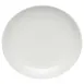 Libbey OG-2110 Oval Dinner Plate, 11.25" x 10.5" x 1.75", White Porcelain Curved Edge - 12/Case 1 image