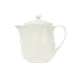 Libbey POT-13 Coffee Pot, 16 oz 6"¼ Dia x 5"¾ H, Porcelain Bright White with Lid - 12/Case 1 image