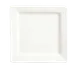 Libbey SL-10 Square China Plate – 10.625" Bright White Porcelain, Fits Versa Riser VR-3 - 12/Case 1 image