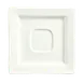 Libbey SL-2 - Square China Saucer, 5.5"-5.99" Bright White Porcelain with 2" Well Ring - 36/Case 1 image