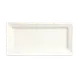 Libbey SL-23 Ultra Bright White Porcelain Rectangular Plate, 12" x 6", Slate Finish - 12/Case 1 image