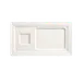 Libbey SL-29 Compartment Tray, 14" x 7-3/4" Rectangular Porcelain, Ultra White, Two Wells - 12/Case 1 image