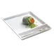 Libbey SL-900 - Slate Rectangular China Plate 9" x 7", Ultra White Porcelain, 2-Compartment - 24/Case 2 image