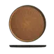 Libbey STB-10 Round Ceramic China Tray, 10" Diameter, Brown Speckled Finish, 12/Case 1 image
