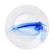 Libbey W844 Moderno Glass Plate, 10.6" Diameter Round, Watercolor Blue, Dishwasher Safe - 12/Case 1 image