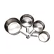 AllPoints 2801329 Dry Measuring Cup Set, 1/4", 1/3", 1/2" & 1 Cup Stainless Steel Kitchen Tool - Set 1 image