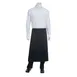 Chef Works 122A-BLK-0 Bistro Waist Apron, 32" L x 27.5" W, Poly/Cotton, Black - 1/Case 1 image
