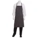 Chef Works A100-BCS-0 Bib Apron, 39"L x 37"W, Black with Chalk Stripes, 65/35 Poly/Cotton 1 image