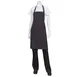 Chef Works AB012-PNS-0 Bib Apron, 34"L x 24"W, Strap, BlackTies, Pocket, PolyCotton, Pinstripe 1 image