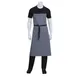 Chef Works AB038-IBL-0 Bib Apron, 39-1/2"L x 35"W, Contrast Ties, Indigo Blue, 83/17 Cotton/Poly 1 image