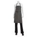 Chef Works ABAQ054-PEW-0 Dorset Bib Apron, 34"L x 30"W, Adjustable Neck, Pewter, 100% Cotton 1 image
