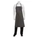 Chef Works ABCAQ004-PEW-0 Bib Apron, 40"L x 39"W, Adjustable Neck, Pewter, 100% Cotton, Washed 1 image