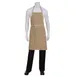 Chef Works ABCD056-NAT-0 Austin Bib Apron 34"L x 30"W 100% Cotton Denim Natural Neck Strap 5 Pockets 1 image