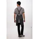 Chef Works ABN01-CHR-0 Largo Bib Apron, 31"L x 38"W, Charcoal, Adjustable Neck Strap, Poly/Cotton 2 image