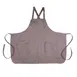 Chef Works ABN01-MSH-0 Largo Bib Apron, 31"L x 38"W, Neck Strap, Mushroom, 65/35 Poly/Cotton 1 image