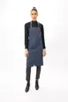 Chef Works ABN05-BLU-0 Brio Bib Apron, 34"L x 33"W, Adjustable Neck Strap, Poly/Cotton, Blue 1 image
