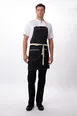 Chef Works ABN06-IBL-0 Bib Apron 31-1/2"L x 32-1/2"W 8.3 oz 2 Hip Pockets Indigo Blue 100% Cotton 1 image
