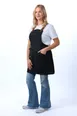 Chef Works ABS01WS-IBL-0 Snap Bib Apron, 27.5"L x 28.7"W, 3 Pockets, 100% Cotton, Indigo Blue 1 image