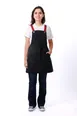 Chef Works ABS01WS-JBK-0 Berkeley Short Snap Bib Apron, 27.5"L x 28.7"W, Unisex, 100% Cotton, Jet Black 1 image