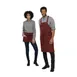 Chef Works ABX01-RNA-0 Apron, 34"L x 30"W, Adjust Ties, Pockets, Red/Navy 75/25 Cotton/Poly Denim 2 image