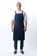 Chef Works ACS01S-MDB-0 Bib Apron, Medium Blue, 40.4"L x 39"W, Unisex, 100% Cotton, 2 Pockets 1 image
