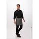 Chef Works AHN07-BLK-0 Waist Apron, 16"L X 38"W, 4 Pockets, Poly/Cotton, Black - 1/Case 1 image
