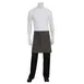 Chef Works AHWAQ014-PEW-0 Waist Apron, 19"L X 31"W, 100% Cotton, Pewter, 2 Pockets - 1/Case 1 image